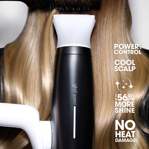 NEW GHD SPEED IONIC HAIR DRYER IN SILVER WHITE
