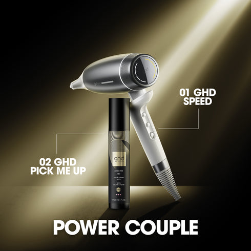 NEW GHD SPEED IONIC HAIR DRYER IN SILVER WHITE
