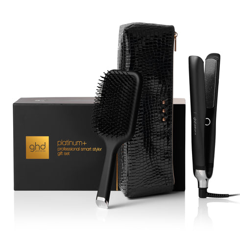 NEW GHD PLATINUM+ HAIR STRAIGHTENER FESTIVE GIFT SET IN BLACK (WORTH £304)