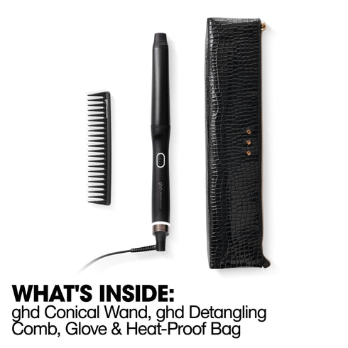 NEW GHD CHRONOS CURVE CONICAL WAND FESTIVE GIFT SET (28-23MM BARREL) (WORTH £239)