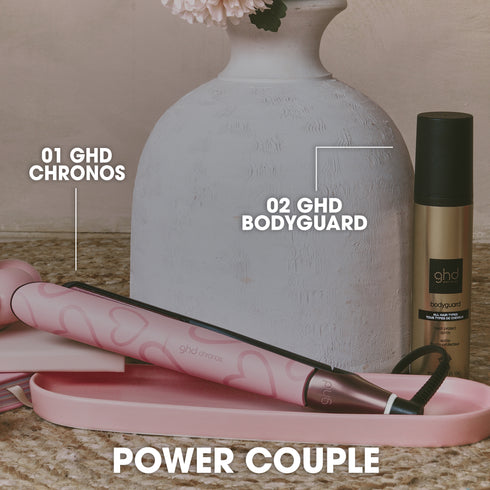 NEW GHD CHRONOS PROFESSIONAL HAIR STRAIGHTENER (26MM PLATE) DUSTED PINK