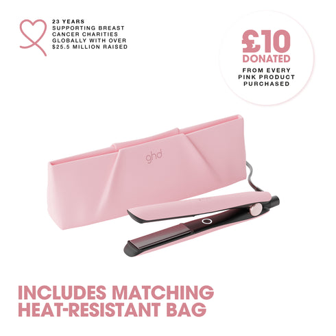 NEW GHD GOLD® HAIR STRAIGHTENER (26MM PLATE) DUSTED PINK