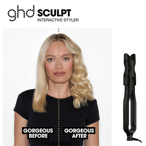 NEW GHD SCULPT INTERACTIVE HAIR STRAIGHTENER (26MM PLATE) BLACK