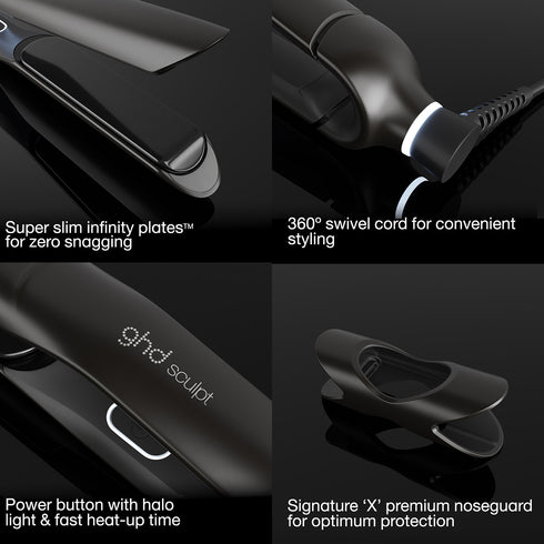 NEW GHD SCULPT INTERACTIVE HAIR STRAIGHTENER (26MM PLATE) BLACK
