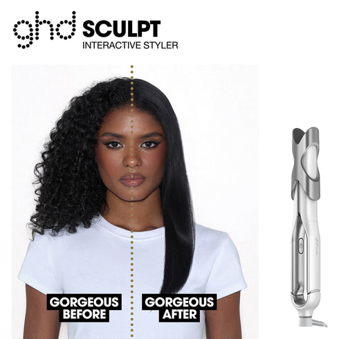 NEW GHD SCULPT INTERACTIVE HAIR STRAIGHTENER (26MM PLATE) WHITE