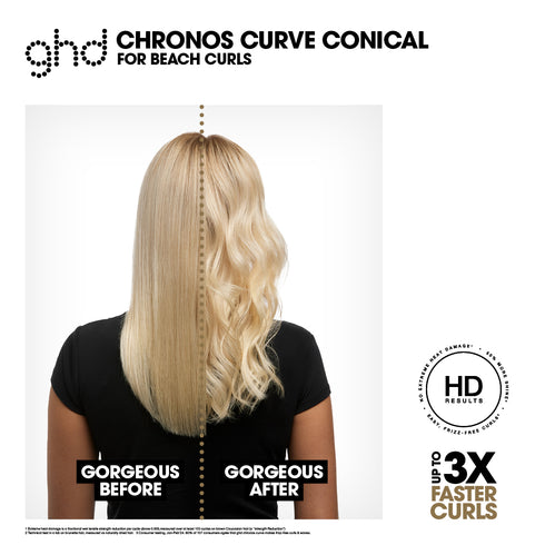 GHD CHRONOS CURVE CONICAL WAND (28-23MM BARREL) FOR BEACH CURLS
