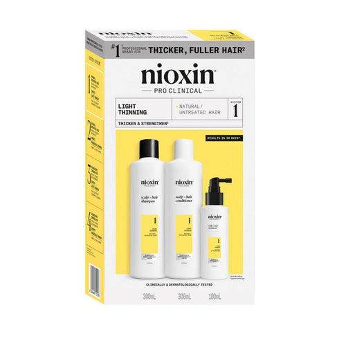 Nioxin System Trial Kit 1 - FOR NATURAL HAIR WITH LIGHT THINNING