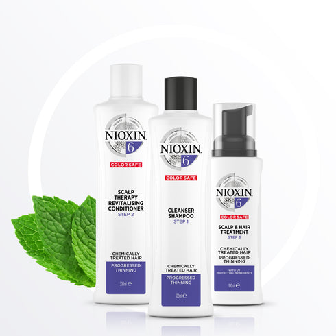 Nioxin 6 System Trial Kit for Chemically Treated Hair with Progressed Thinning