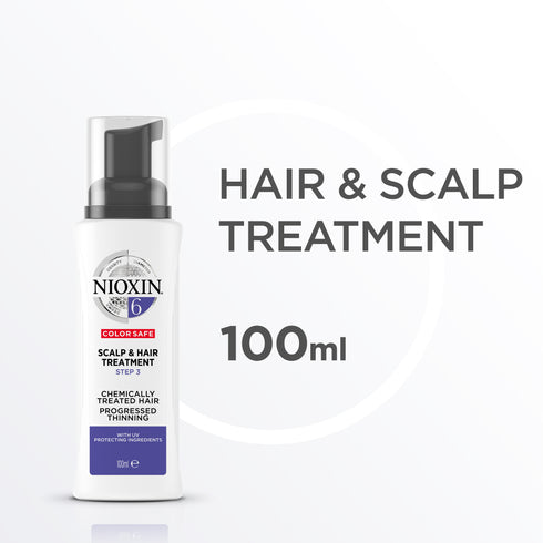 Nioxin 6 Scalp & Hair Treatment for Chemically Treated Hair with Progressed Thinning 100ml