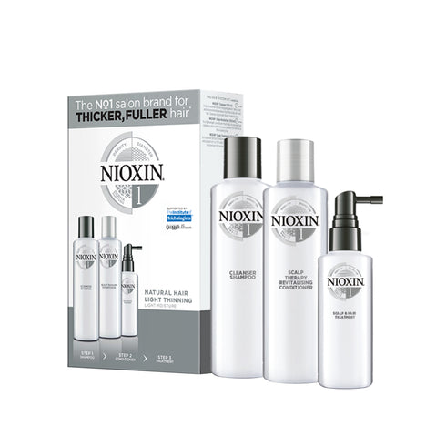 Nioxin 1 Trial Kit for Natural Hair with Light Thinning