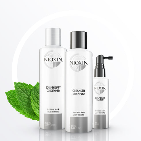 Nioxin 1 Trial Kit for Natural Hair with Light Thinning