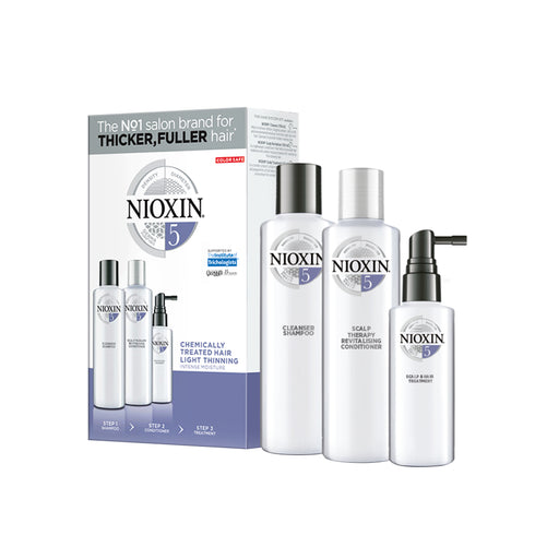 Nioxin 5 Trial Kit for Chemically Treated Hair with Light Thinning