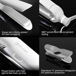 GHD Sculpt Interactive Hair Straightener (26mm Plate) In White