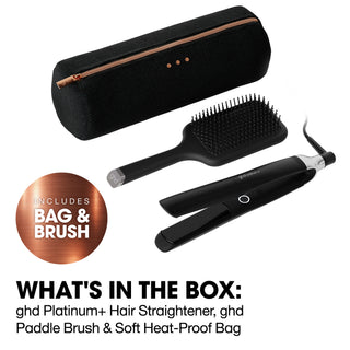 GHD Platinum+ Hair Straightener Festive Gift Set In Black (Total Value £306.50)