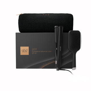 GHD Gold Hair Straightener Festive Gift Set In Black (Worth £256.50)