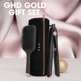 GHD Gold Hair Straightener Festive Gift Set In Black (Worth £256.50)