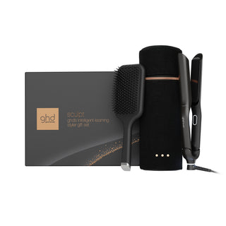 GHD Sculpt  Interactive Hair Straightener Festive  Gift  Set In Black (Total Value £431.50)
