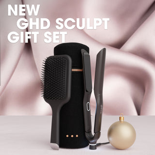 GHD Sculpt  Interactive Hair Straightener Festive  Gift  Set In Black (Total Value £431.50)