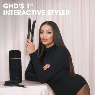 GHD Sculpt  Interactive Hair Straightener Festive  Gift  Set In Black (Total Value £431.50)
