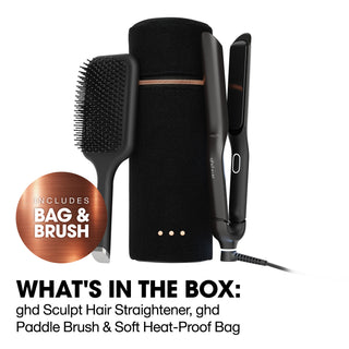 GHD Sculpt  Interactive Hair Straightener Festive  Gift  Set In Black (Total Value £431.50)