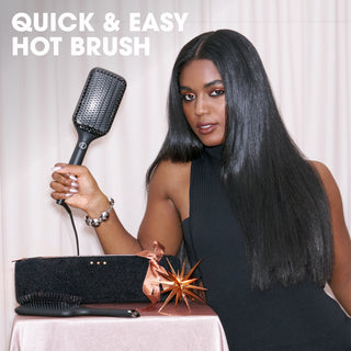 GHD Glide+ Max Hot Brush Festive Gift Set In Black (Total Value £246.50)