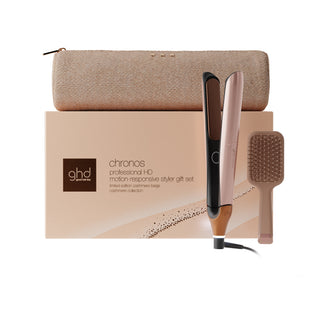 GHD Chronos Hair Straightener Festive Gift Set In Cashmere Beige (Total Value £361)