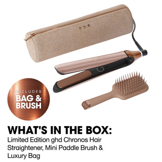 GHD Chronos Hair Straightener Festive Gift Set In Cashmere Beige (Total Value £361)