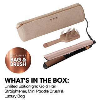 GHD Gold Hair Straightener Festive Gift Set In Cashmere Beige (Total Value £261)