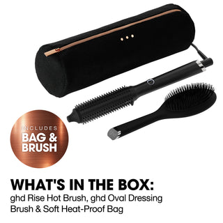 GHD Rise Hot Brush Festive Gift Set In Black (Total Value £236.50)