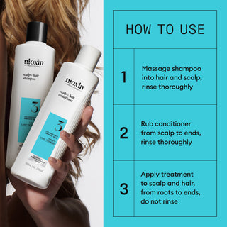 Nioxin System 3 Shampoo For Coloured Hair with Light Thinning 300ml