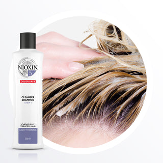 Nioxin 5 Trial Kit for Chemically Treated Hair with Light Thinning